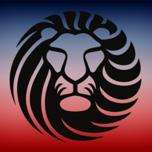 Red, White & Blue Lion